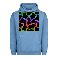 Pigment Pebble Blue cow glitter seamless pattern Urban Hoodie - BundleAndBundleShop