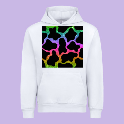 Cow Glitter Seamless Pattern Urban Hoodie Designed By Bundleandbundleshop