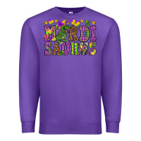 Purple Mardi Saurus Premium Sweatshirt - HowdyJamesFarm