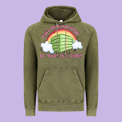 Make Your Own Sugar Be Your Own Daddy Vintage Hoodie Designed By Maliassmallbusiness