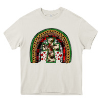 Cream cross rainbow Heavy Core Tee - JahusDesignShop