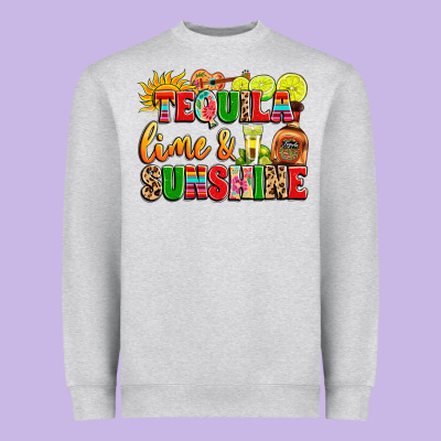 Tequila Lime And Sunshine Heavyweight Sweatshirt Designed By Lillyallendesigns