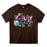 Chocolate Brown x ray tech Heavy Core Tee - AdoDesignShop