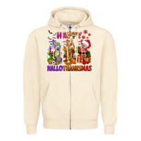 Sandshell happy hallothanksmas coffee cups Zipper Hoodie - texasbilliewilder