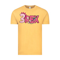 Vintage Mustard pink three rex Vintage Tee - MaliasSmallBusiness