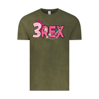 Vintage Olive pink three rex Vintage Tee - MaliasSmallBusiness