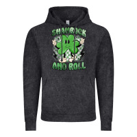 Vintage Black shamrock and roll Vintage Hoodie - MaliasSmallBusiness