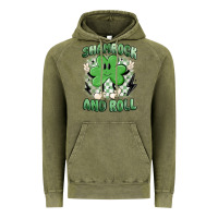 Vintage Olive shamrock and roll Vintage Hoodie - MaliasSmallBusiness