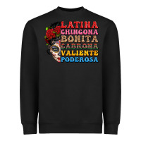 Black mexican sugar skull latina chingona bonita Heavyweight Sweatshirt - LillyAllenDesigns