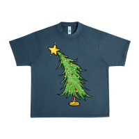 Midnight Navy trendy christmas tree Urban Heavy Tee - MaliasSmallBusiness