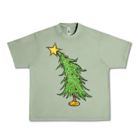 Oil Green trendy christmas tree Urban Heavy Tee - MaliasSmallBusiness