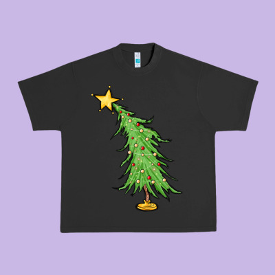 Trendy Christmas Tree Urban Heavy Tee Designed By Maliassmallbusiness