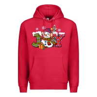 Cardinal christmas joy snowman Premium Hoodie - CowGirlArtShop