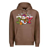 Chestnut christmas joy snowman Premium Hoodie - CowGirlArtShop