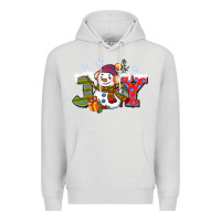 Dove Grey christmas joy snowman Premium Hoodie - CowGirlArtShop