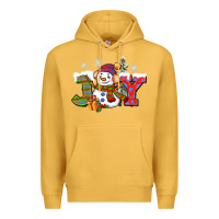 Mustard christmas joy snowman Premium Hoodie - CowGirlArtShop