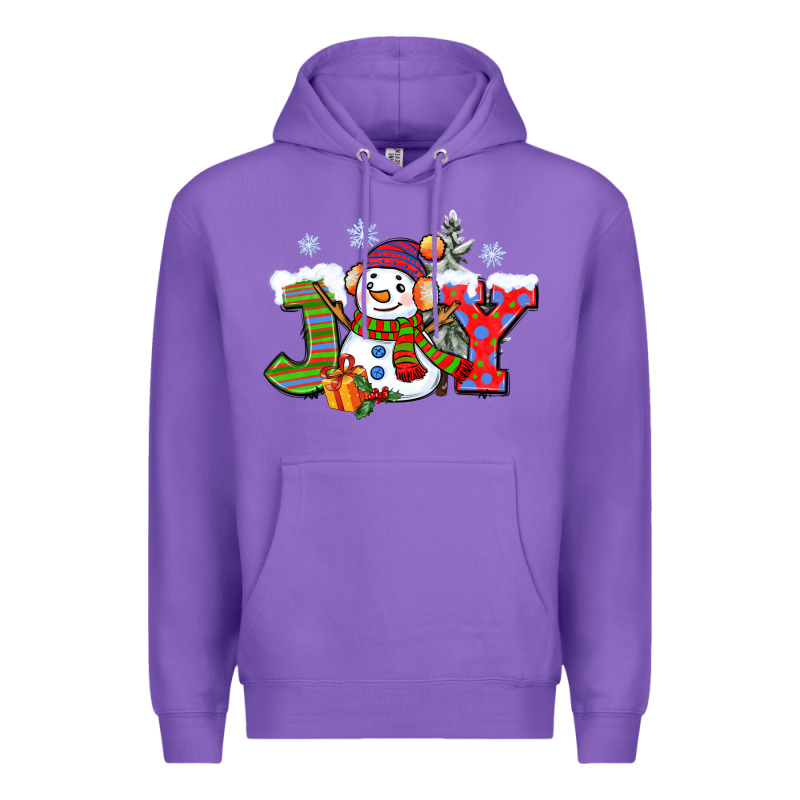 Christmas Joy Snowman Premium Hoodie by CowGirlArtShop | Teevron