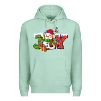 Seafoam christmas joy snowman Premium Hoodie - CowGirlArtShop