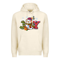Tofu christmas joy snowman Premium Hoodie - CowGirlArtShop