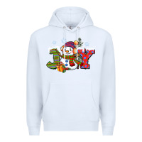 White christmas joy snowman Premium Hoodie - CowGirlArtShop