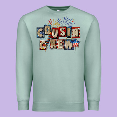 Cousin Crew 4th Of July Premium Sweatshirt Designed By Cowgirlartshop