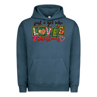 Pigment Midnight Navy Just A Girl Who Loves Christmas Urban Hoodie - FaDigitalArtStudio