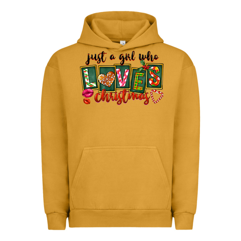 Just A Girl Who Loves Christmas Urban Hoodie by FaDigitalArtStudio | Teevron