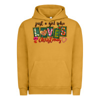 Pigment Peanut Butter Just A Girl Who Loves Christmas Urban Hoodie - FaDigitalArtStudio