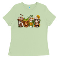Matcha longhaired cow coffee Ladies Tee - Jasminsmagicworld