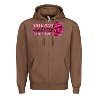 Chestnut Breast Cancer Survivor Zipper Hoodie - texasbilliewilder