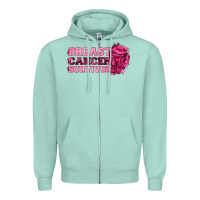 Seafoam Breast Cancer Survivor Zipper Hoodie - texasbilliewilder