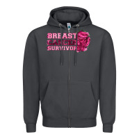 Smoke Breast Cancer Survivor Zipper Hoodie - texasbilliewilder