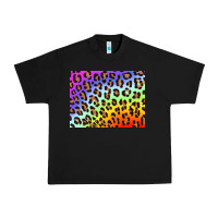Black leopard background rainbow 3200x2400 Urban Heavy Tee - AdoDesignShop