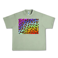 Oil Green leopard background rainbow 3200x2400 Urban Heavy Tee - AdoDesignShop
