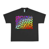 Pigment Black leopard background rainbow 3200x2400 Urban Heavy Tee - AdoDesignShop