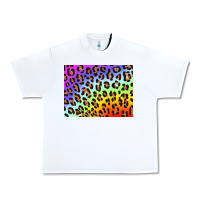 White leopard background rainbow 3200x2400 Urban Heavy Tee - AdoDesignShop