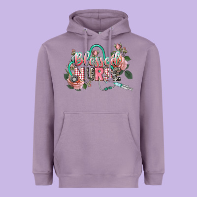 Blessed Nurse Heavyweight Hoodie Designed By Cowgirlartshop