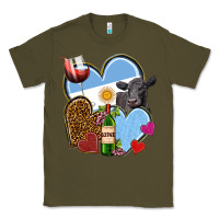 Army Green Argentina hearts Classic Tee - NancyCooperArtShop
