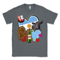 Charcoal Heather Argentina hearts Classic Tee - NancyCooperArtShop
