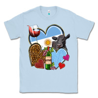 Dusty Blue Argentina hearts Classic Tee - NancyCooperArtShop