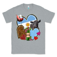 Heather Grey Argentina hearts Classic Tee - NancyCooperArtShop