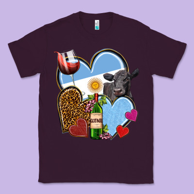 Argentina Hearts Classic Tee Designed By Nancycooperartshop