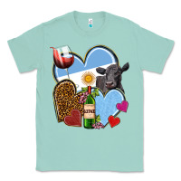 Seafoam Argentina hearts Classic Tee - NancyCooperArtShop
