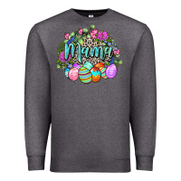 Charcoal Heather Easter Mama Happy Easter Day Premium Sweatshirt - CowGirlArtShop