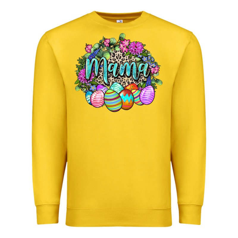 Easter Mama Happy Easter Day Premium Sweatshirt by CowGirlArtShop | Teevron