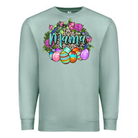 Seafoam Easter Mama Happy Easter Day Premium Sweatshirt - CowGirlArtShop