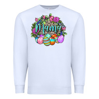 White Easter Mama Happy Easter Day Premium Sweatshirt - CowGirlArtShop