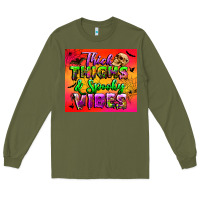 Army Green thick thighs and spooky vibes tumbler Long Sleeve Tee - BundleAndBundleShop