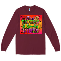 Burgundy thick thighs and spooky vibes tumbler Long Sleeve Tee - BundleAndBundleShop