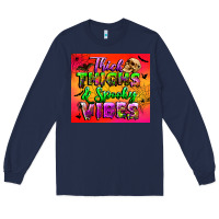 Navy thick thighs and spooky vibes tumbler Long Sleeve Tee - BundleAndBundleShop